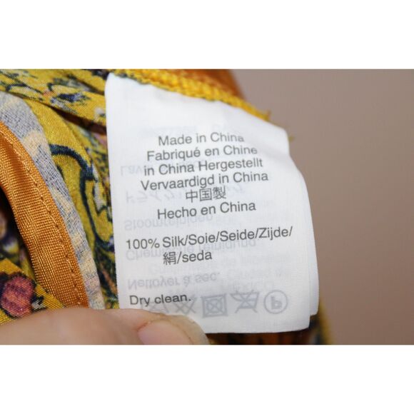 MADEWELL x KAREN WALKER floral potter pants 100% Silk size 12 womens - Picture 3 of 11